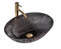 Lavabo Rea Frost 51x35,5 negro (REA-U5071)