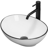 Lavabo Rea Sofia 34,5x41 borde negro (REA-U3217)
