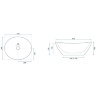 Lavabo Rea Sofia 34,5x41 borde negro (REA-U3217)