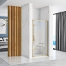 Puerta de ducha Rea Rapid Swing 90x195, cristal de seguridad, transparente, dorado cepillado (REA-K2502)