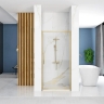 Puerta de ducha Rea Rapid Swing 90x195, cristal de seguridad, transparente, dorado cepillado (REA-K2502)