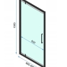 Puerta de ducha Rea Rapid Swing 90x195, cristal de seguridad, transparente, dorado cepillado (REA-K2502)