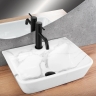 washbasin Rea Altea Cloudy 45.5x36 marble, white (REA-U9242)