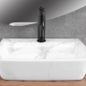 washbasin Rea Altea Cloudy 45.5x36 marble, white (REA-U9242)