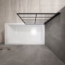 shower curtain Rea Lagos-1 70x140 black transparent glass (REA-K4569)