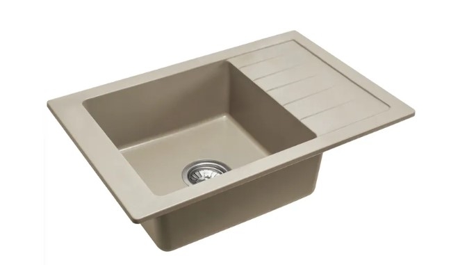 Fregadero de cocina Rea Sten 48x79,5 beige (ZLE-00108) + sifón