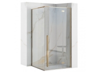 Cabina de ducha Rea Fargo 80x100x190 cristal de seguridad dorado transparente (REA-K4907)