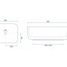 washbasin Rea Demi Mini 40,5x31 aiax shiny (REA-U5065)