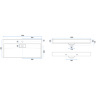 Lavabo Rea Goya 46x100 blanco (REA-U8903)