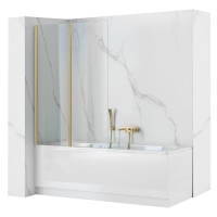 Cortina de baño Rea Agat 100x140 cepillo dorado (REA-K9777)