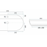 Lavabo Rea Aura 61x41 crudo brillante (REA-U4589)