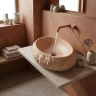 умывальник Rea Mika Light Terracotta 50x38 матовый, бежевый, имитация камня (REA-U7348)