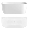 ванна акриловая Rea Capri Slim 150x74,5 пристенная, белая (REA-W0503)
