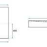 Bandeja rectangular Rea Stone 80x100, negra (REA-K9756)
