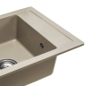 Fregadero de cocina Rea Rino 49x52 beige (ZLE-00105) + sifón