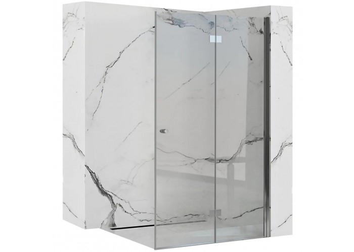 shower doors Rea Fold N2 Set 120x190 safety glass, transparent, chrome (REA-K7437)