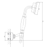 Omnires Armance antique copper hand shower set (ARMANCE-PORB)
