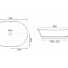 Lavabo Rea Roma 56x40 blanco (REA-U5600)