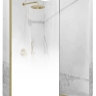 Mampara de ducha Rea Aero Ombre 90x195, cristal de seguridad, dorado cepillado/blanco (REA-K2463)