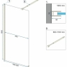 Mampara de ducha Rea Aero Ombre 90x195, cristal de seguridad, dorado cepillado/blanco (REA-K2463)