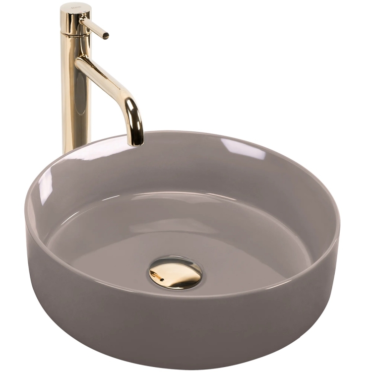washbasin Rea Sami 36x36 beige shiny (REA-U6382)