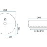 washbasin Rea Sami 36x36 beige shiny (REA-U6382)