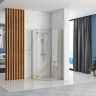 душевая кабина Rea Diamond 100х100 безопасное стекло, прозрачное, gold brush (REA-K5684)