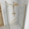 душевая кабина Rea Diamond 100х100 безопасное стекло, прозрачное, gold brush (REA-K5684)