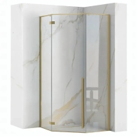 душевая кабина Rea Diamond 100х100 безопасное стекло, прозрачное, gold brush (REA-K5684)