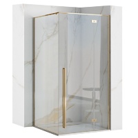 Cabina de ducha Rea Fargo 90x90 cristal de seguridad dorado transparente (REA-K4903)