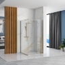 Cabina de ducha Rea Fargo 90x90 cristal de seguridad dorado transparente (REA-K4903)