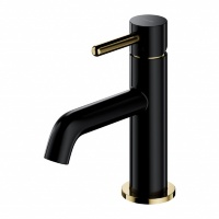 Mezclador de lavabo Omnires Y negro/dorado (Y1210NBLGL)