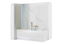 Cortina de ducha Rea Elegant 70x140 cristal transparente dorado (REA-W6600)