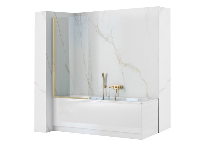 shower curtain Rea Elegant 70x140 gold transparent glass (REA-W6600)