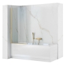shower curtain Rea Elegant 70x140 gold transparent glass (REA-W6600)