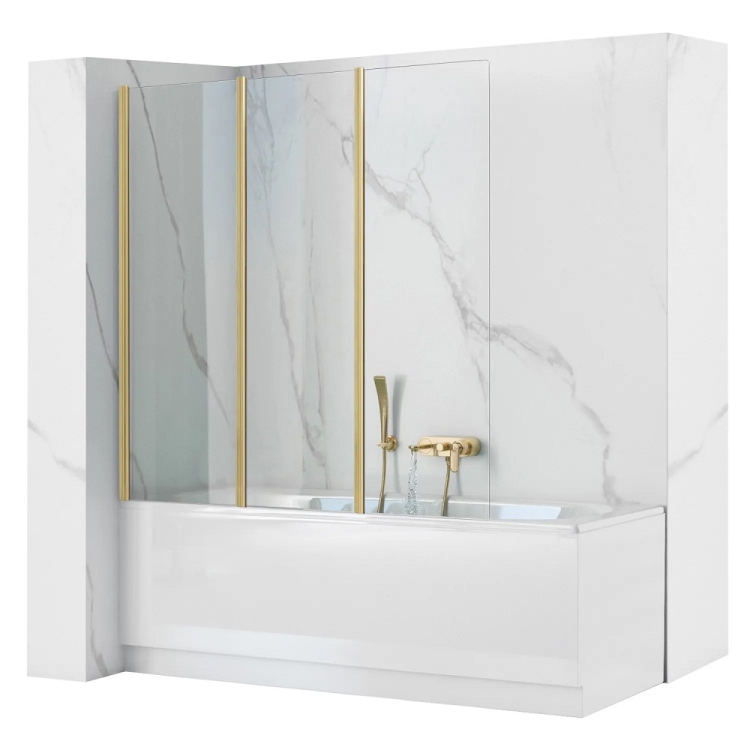 Cortina de baño Rea Agat 120x140 cepillo dorado (REA-W2501)