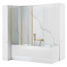 Cortina de baño Rea Agat 120x140 cepillo dorado (REA-W2501)