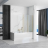 Cortina de baño Rea Agat 120x140 cepillo dorado (REA-W2501)
