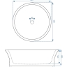 Lavabo Rea Betty 43,5x43,5 cobre (REA-U1057)