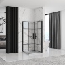 Cabina de ducha Rea Rubik 90x90, cristal de seguridad negro mate transparente (REA-K9231)