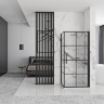 Cabina de ducha Rea Rubik 90x90, cristal de seguridad negro mate transparente (REA-K9231)