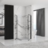 Cabina de ducha Rea Rubik 90x90, cristal de seguridad negro mate transparente (REA-K9231)