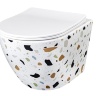 toilet Rea Carlos 49.5x37 rimless white + seat slim duroplast (REA-C8005)
