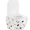 toilet Rea Carlos 49.5x37 rimless white + seat slim duroplast (REA-C8005)