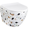 toilet Rea Carlos 49.5x37 rimless white + seat slim duroplast (REA-C8005)