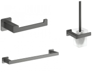 Juego de accesorios Omnires Nelson antracita (NL80214GR+NL80510GR+NL80620GR)