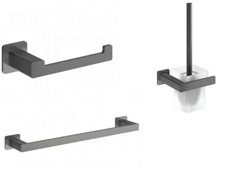 Omnires Nelson anthracite accessory set (NL80214GR+NL80510GR+NL80620GR)
