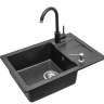 Fregadero de cocina Rea Nils 44x62 negro (ZLE-00100)