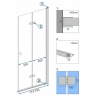 Puertas de ducha Rea Fold N2 Set 80x190 cristal de seguridad, transparente, cromado (REA-K7443)
