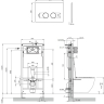 инсталляция Omnires Flush Set ECO, панель смыва STEEL-R45, brushed brass (STFWCECO1R45-RBSB)